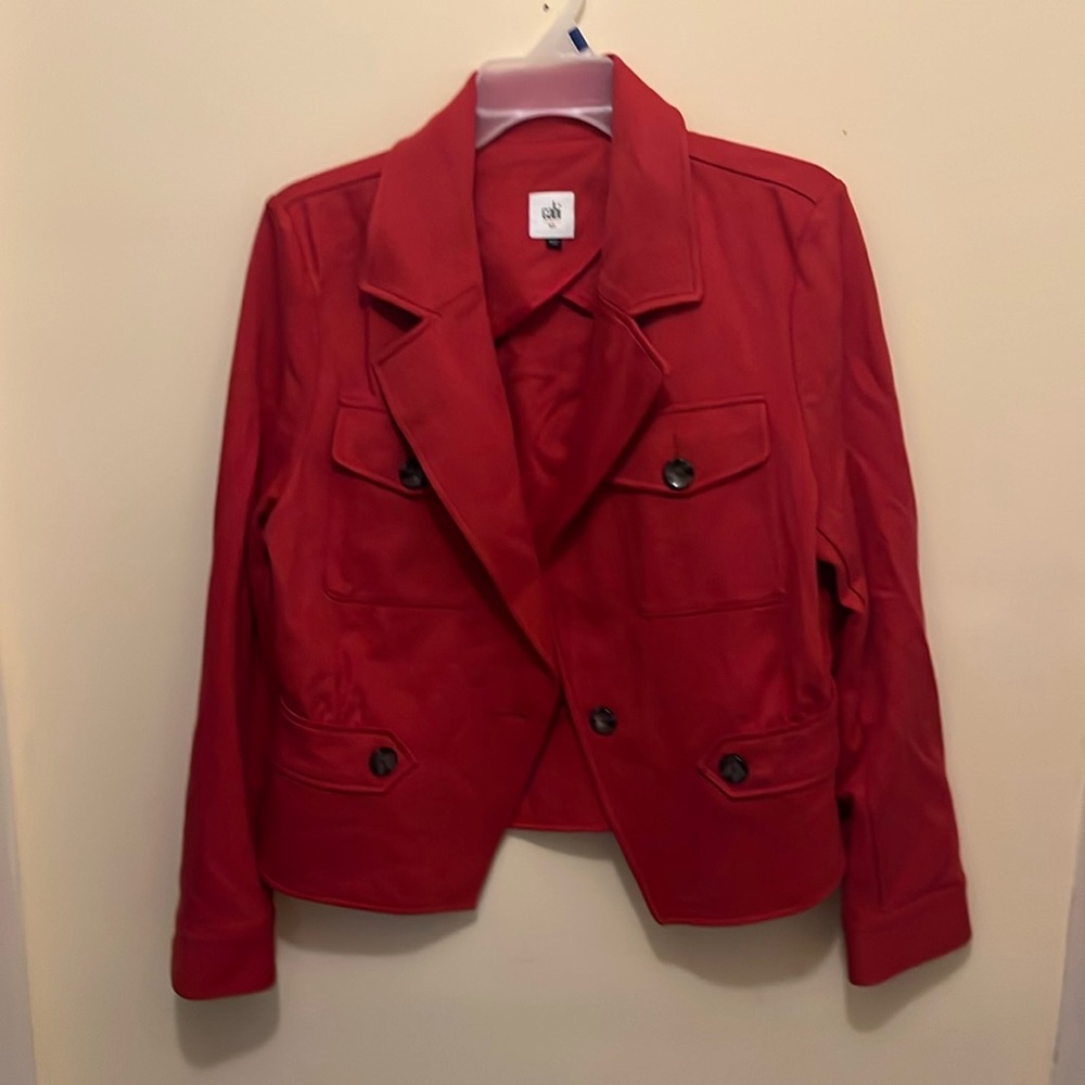 Cabi jacket, red, women’s size 10